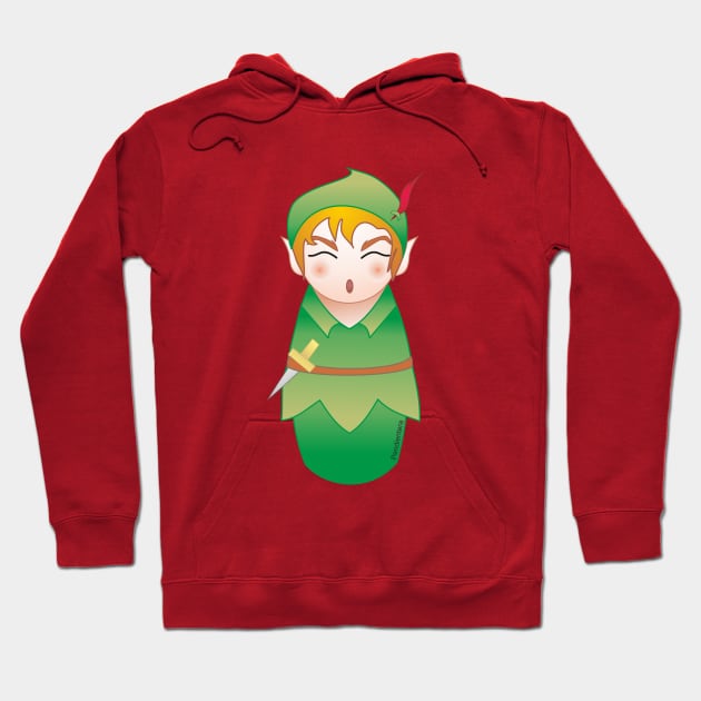 Kokeshi Peter Pan Hoodie by Pendientera